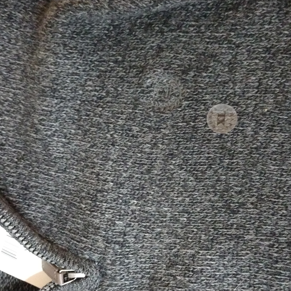 NWT Chaps 100% cotton charcoal zipper turtleneck sweater XL - Picture 3 of 5